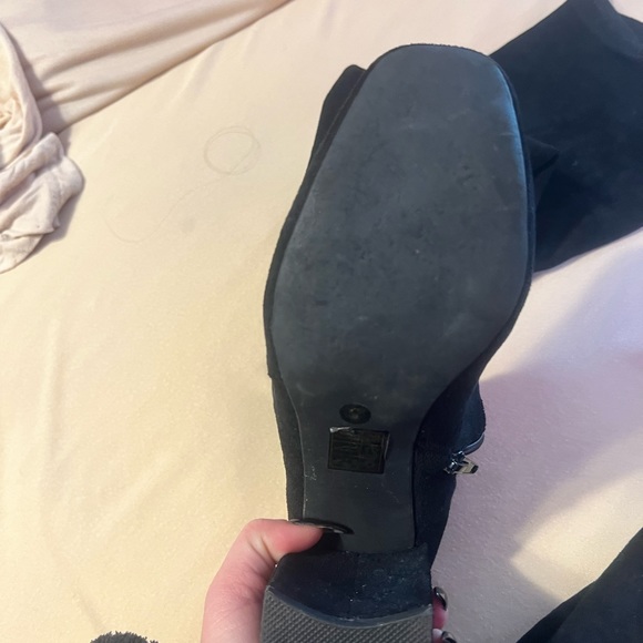 Jefferey Campbell thigh high block heel boots. Suede size 6 - Picture 3 of 4
